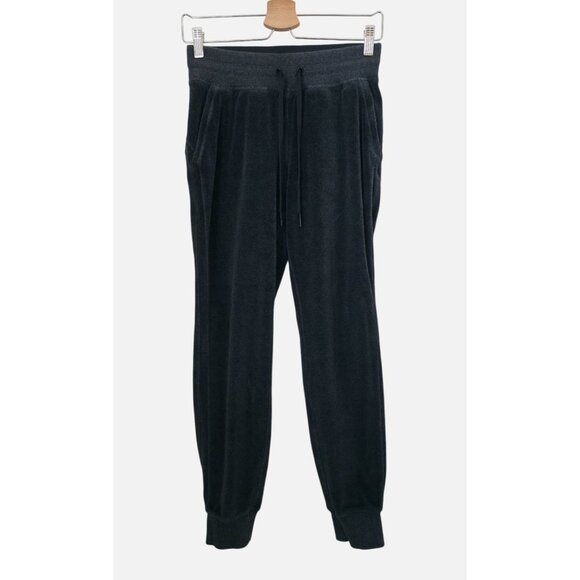 Lululemon Pants - Lululemon Warm Down Charcoal Soft Velour Athleisure Athletic Jogger Sz 4